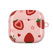 Strawberries And Hearts - Fruit Patterns AirPods Case 4