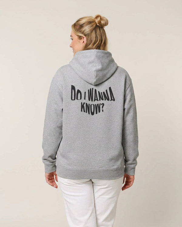 Do I wanna know Hoodie — Grey Back, worn