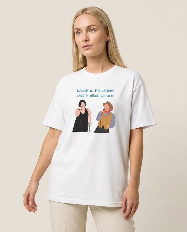 Singing T-Shirt — White Front, worn