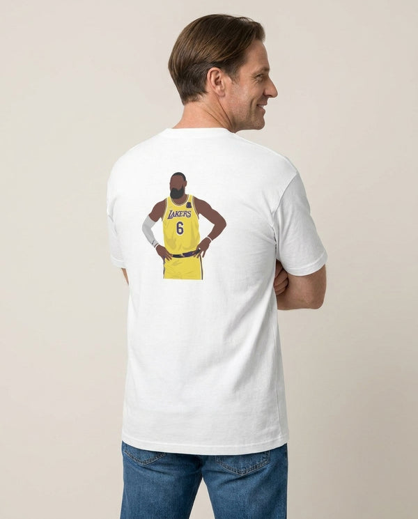 Lebron - Baskteball T-Shirt — White Back, worn