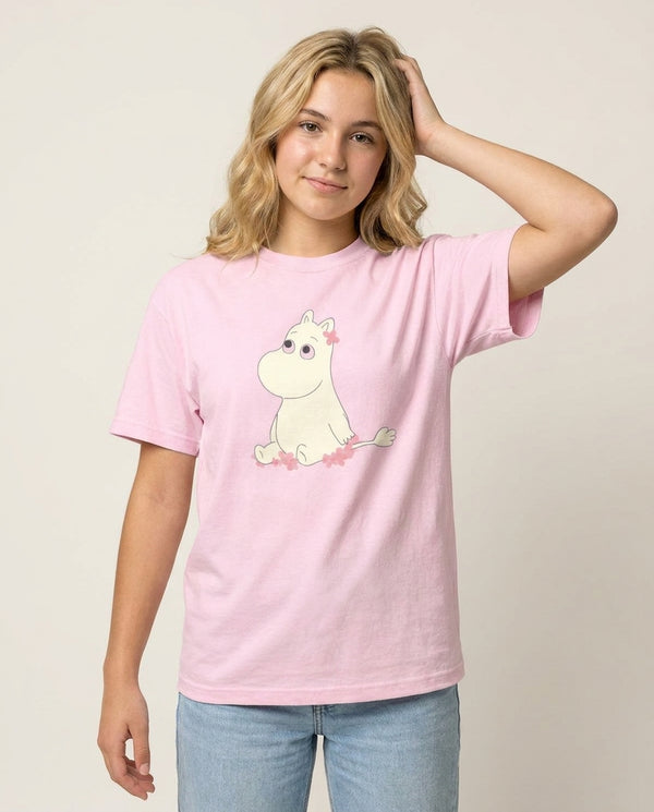 Moomintroll - Moomin T-Shirt — Pink Front, worn