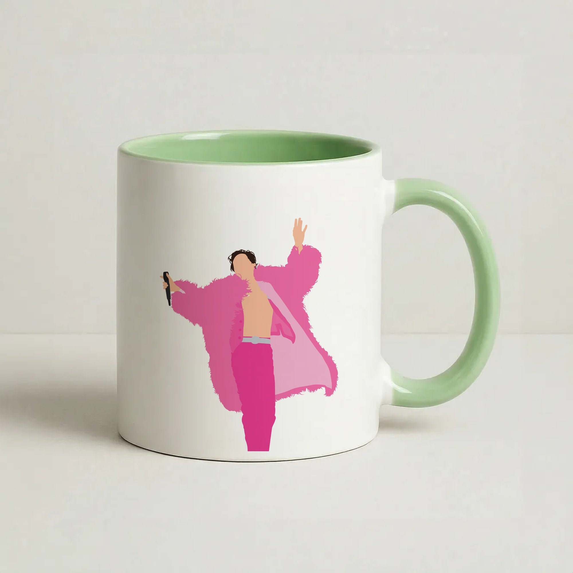 Harry Black Coat  Coffee Green Mug