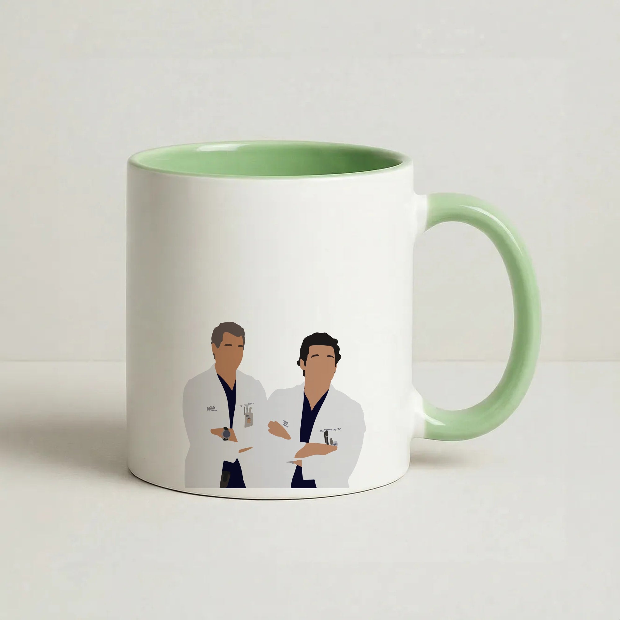 Two Doctors Arm Crossed - Grey's Coffee Green Mug