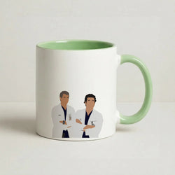 Two Doctors Arm Crossed - Grey's Coffee Green Mug