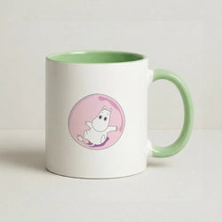 Moomin In A Black Bubble  Coffee Green Mug