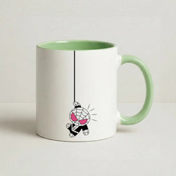 Black Hanging Spider Hero  Coffee Green Mug