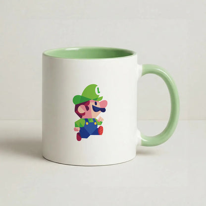Running Luigi - Mario Coffee Green Mug
