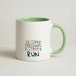 Run Coffee Green Mug