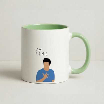 I'm Fine Coffee Green Mug