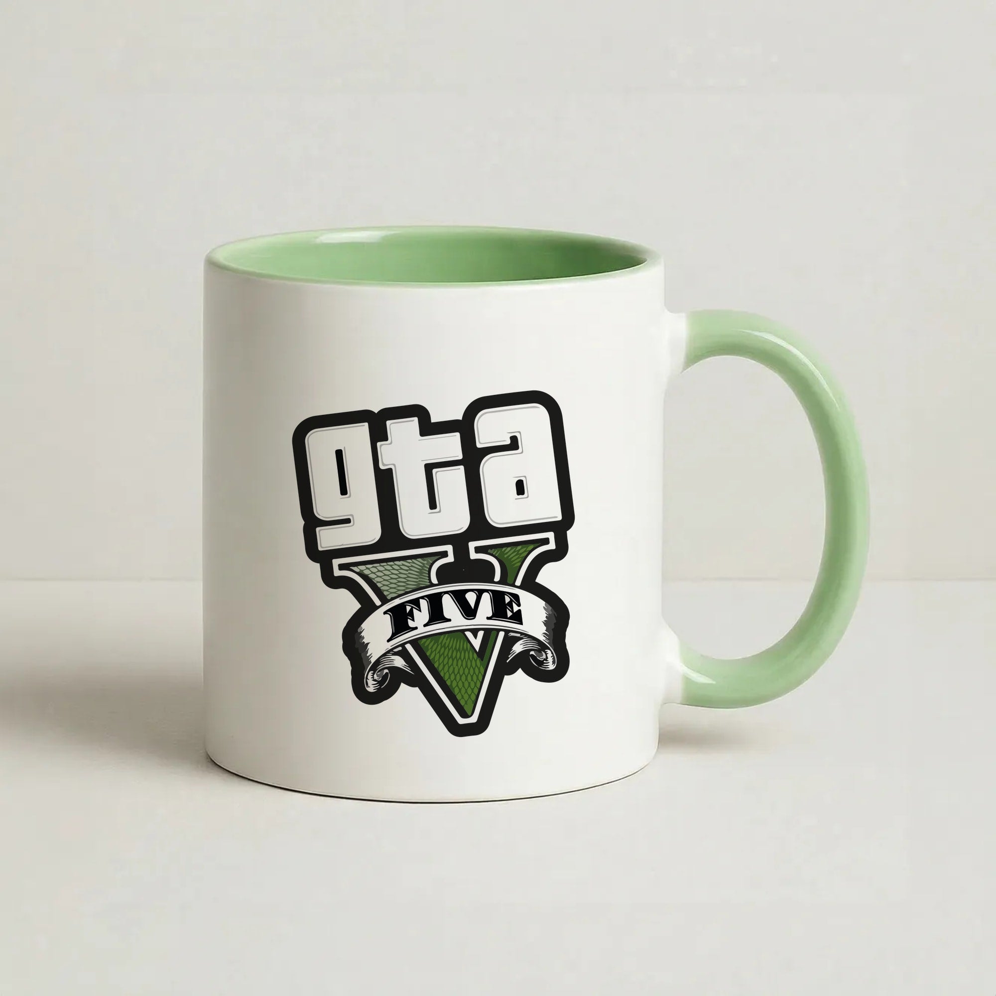 Green Five - Video Game Coffee Green Mug