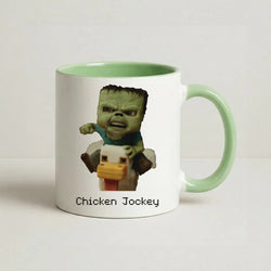 Chicken Jockey  Coffee Green Mug