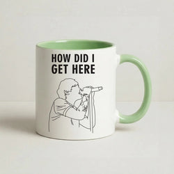 How Did I Get Here Outline Coffee Green Mug