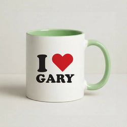 I Love Gary Coffee Green Mug