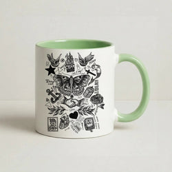 Harry Tattoos Coffee Green Mug