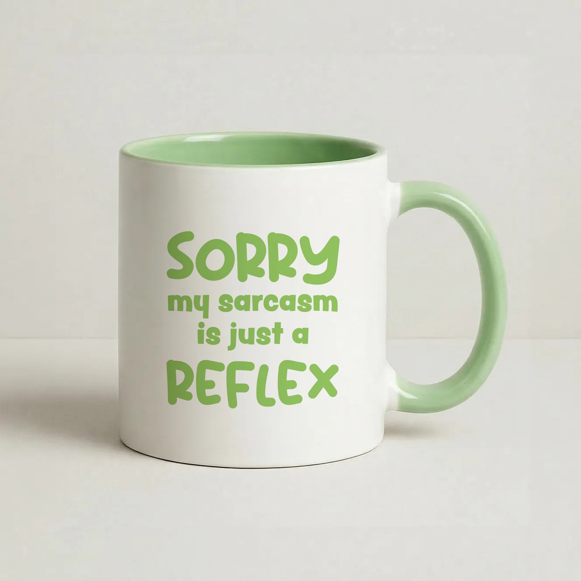 Sorry My Sarcasm Coffee Green Mug