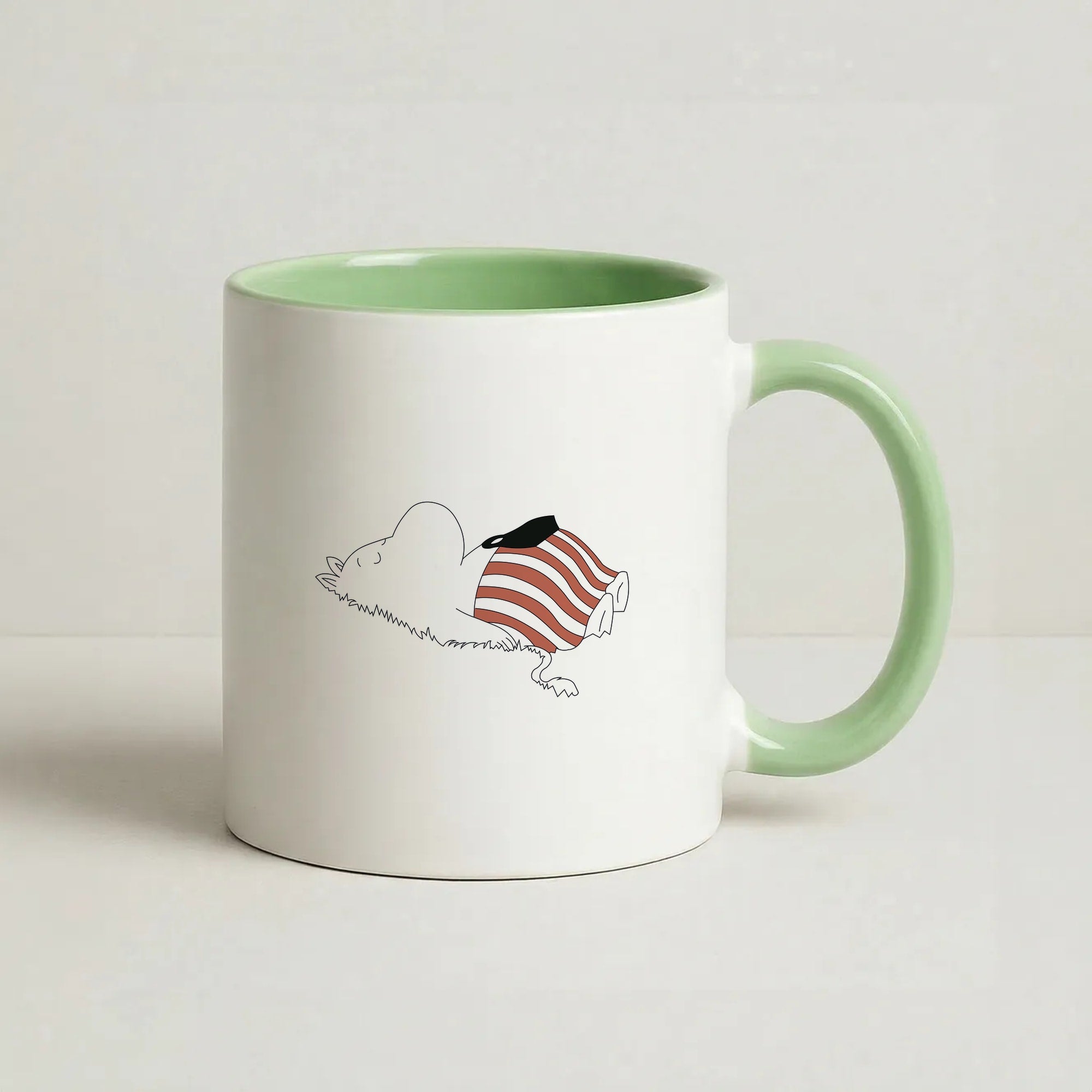 Moom On Grass Coffee Green Mug
