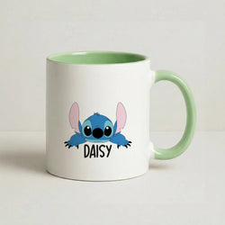 Blue Alien - Personalised Disney Coffee Green Mug