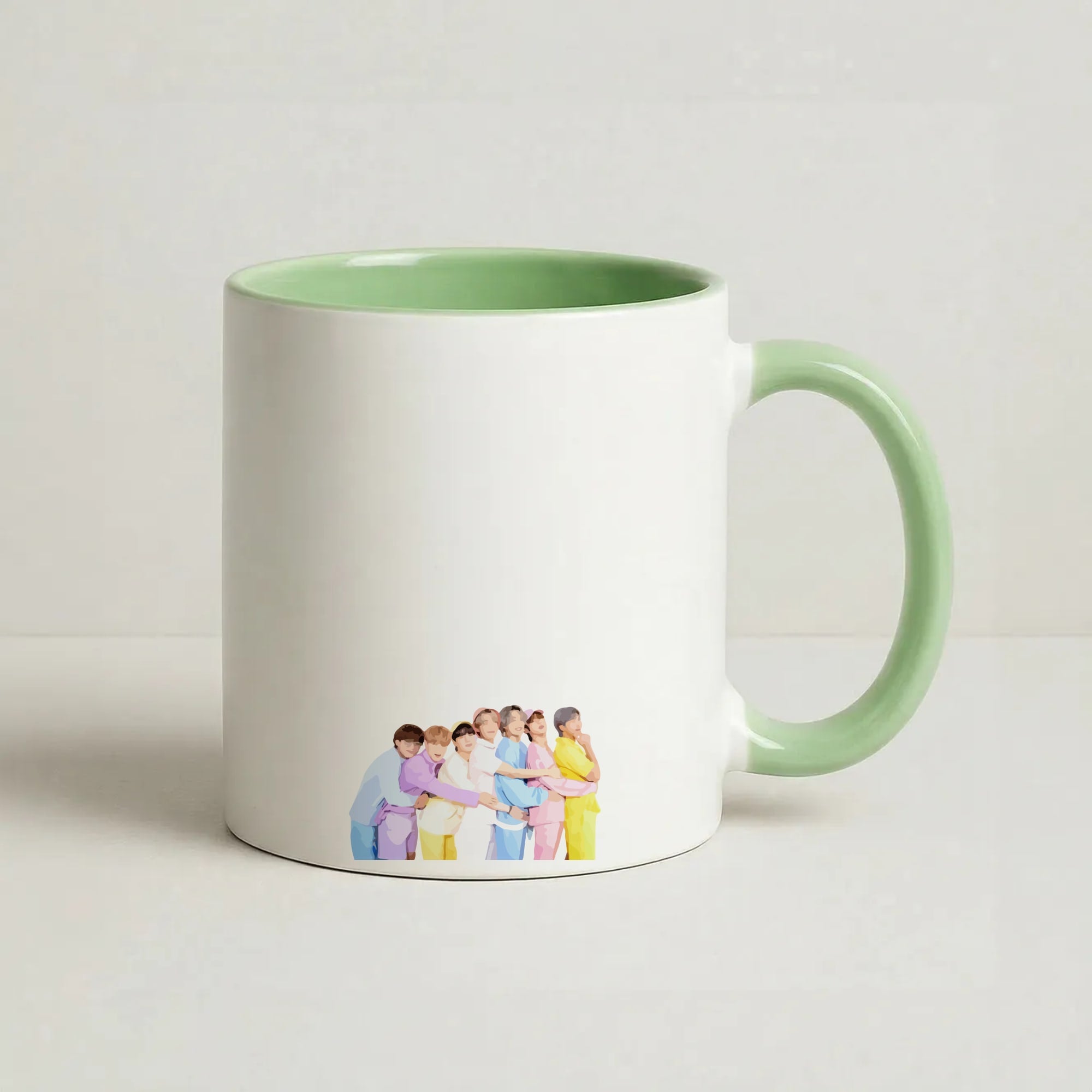 Colourful K-Pop Band Band Coffee Green Mug