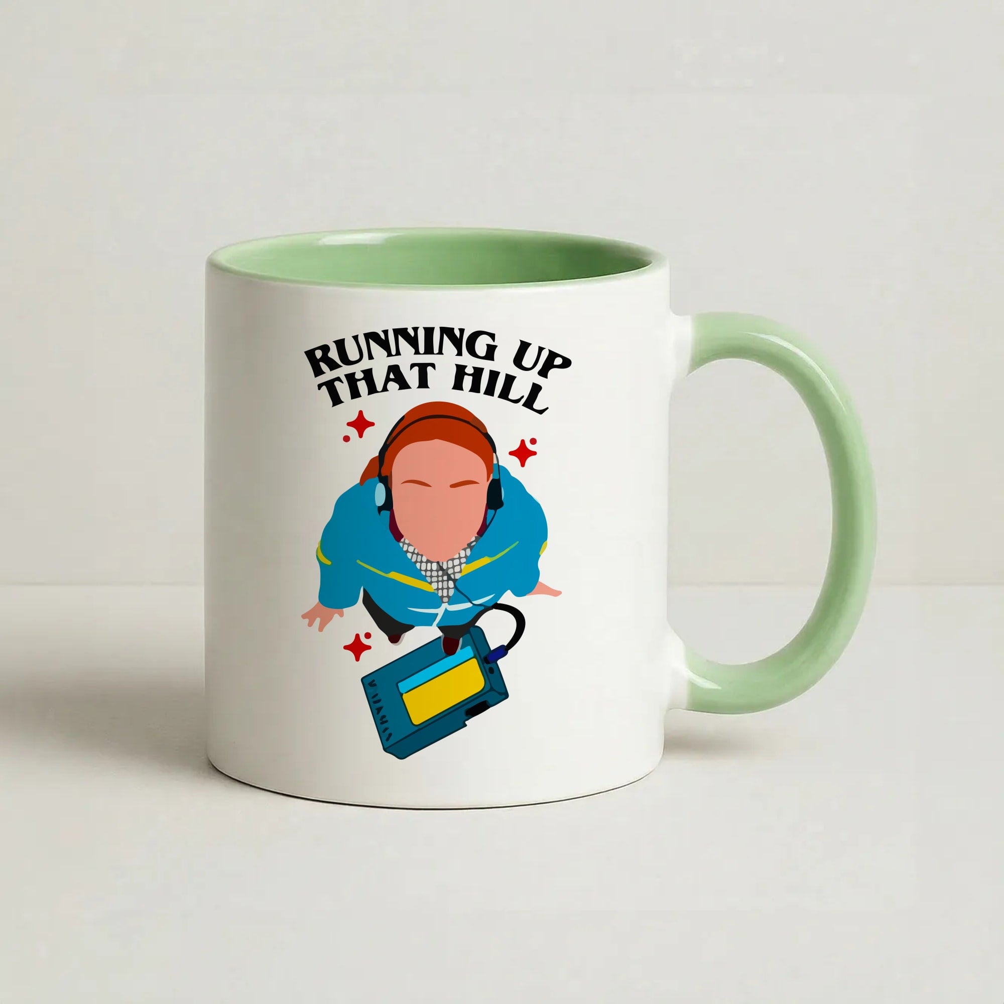 Running Up That Hill Coffee Green Mug