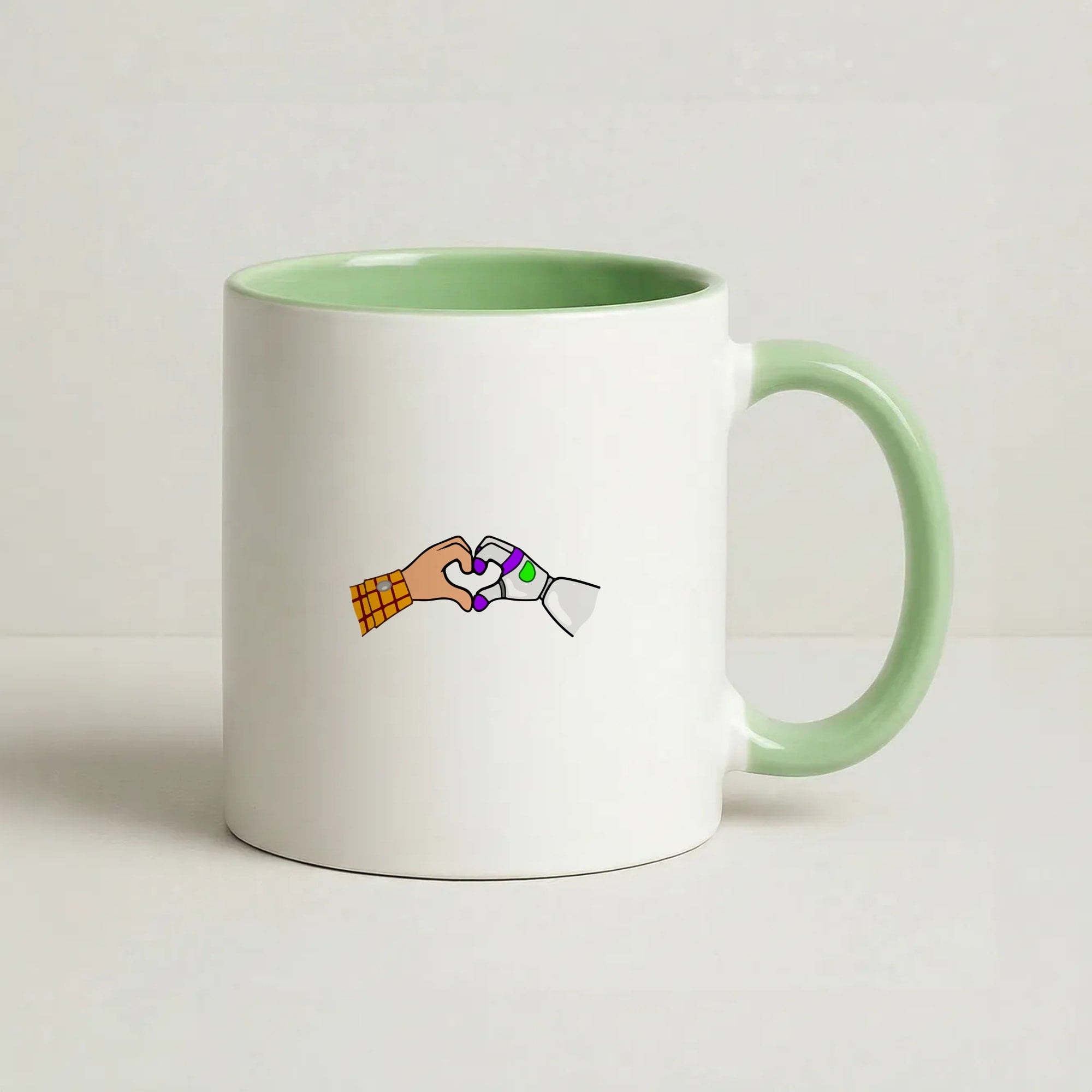 Woody And Buzz Love Coffee Green Mug