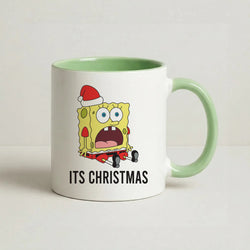 It's Christmas Cartoon Sponge Coffee Green Mug