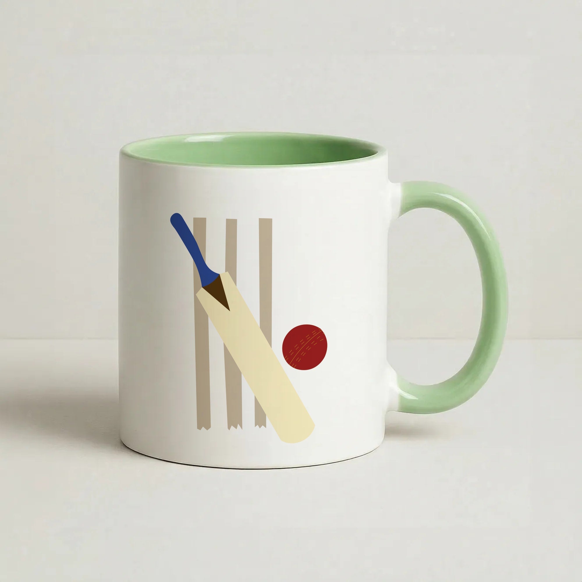 Wickets - Cricket Coffee Green Mug