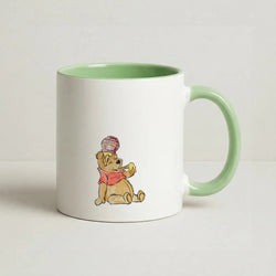 Winnie Sketch Coffee Green Mug