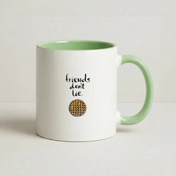 Friends Don't Lie Waffle Coffee Green Mug