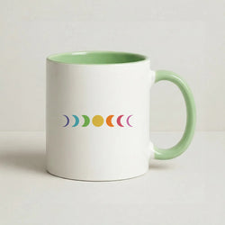 Band Moon Cycle Coffee Green Mug