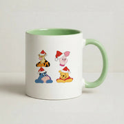 Bear, Tiger, Donkey and Pig Pattern Christmas Mug 9