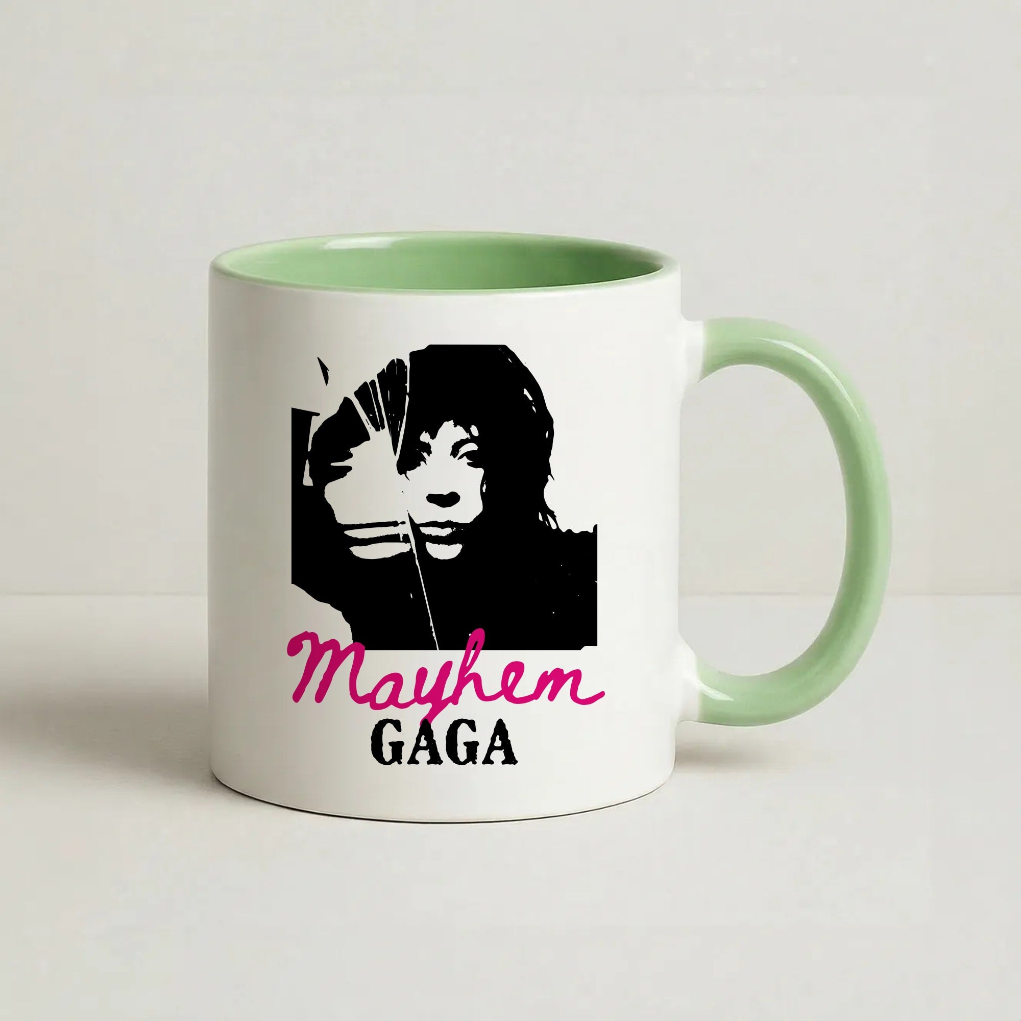 Black Mayhem Gaga Coffee Green Mug