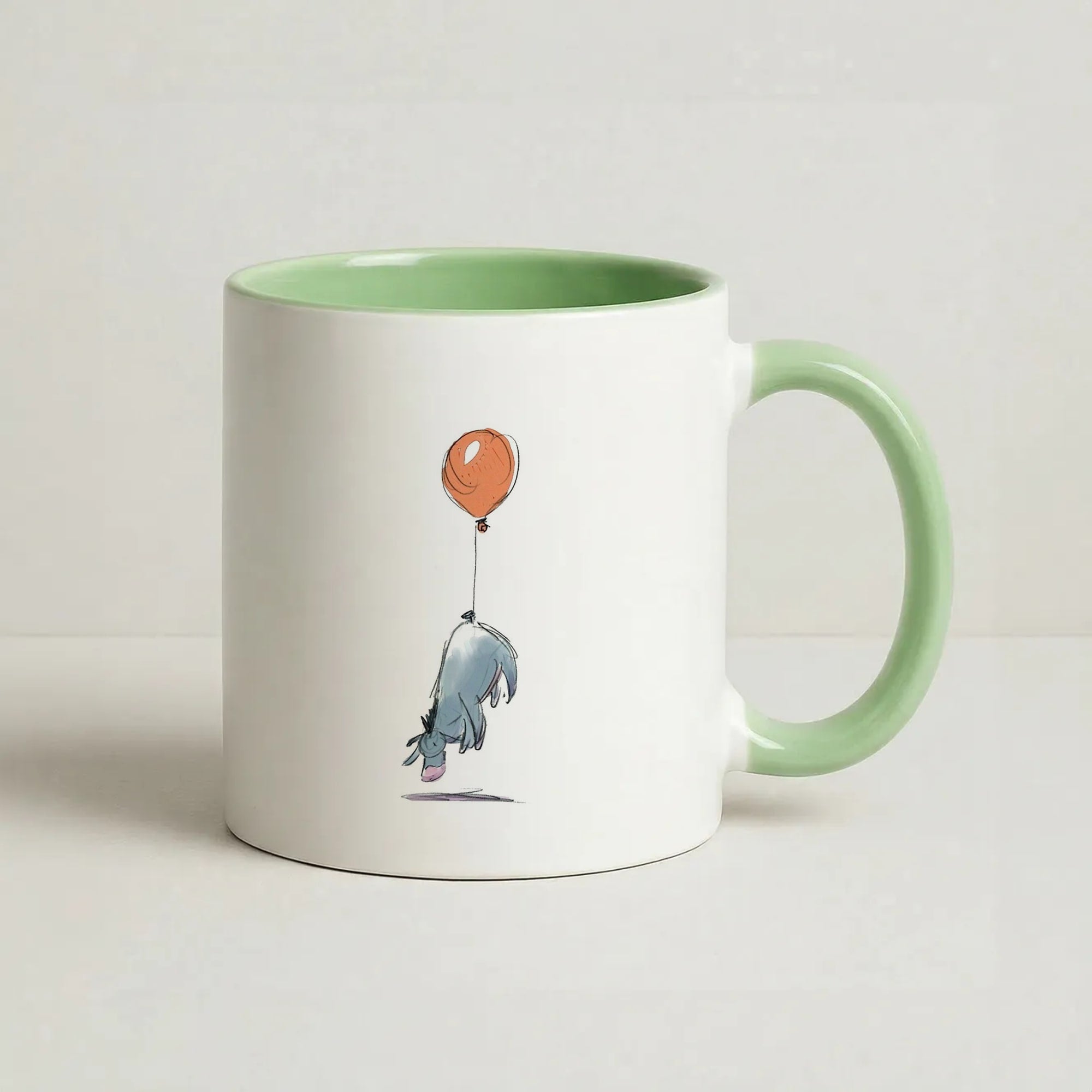 Donkey And His Balloon Coffee Green Mug