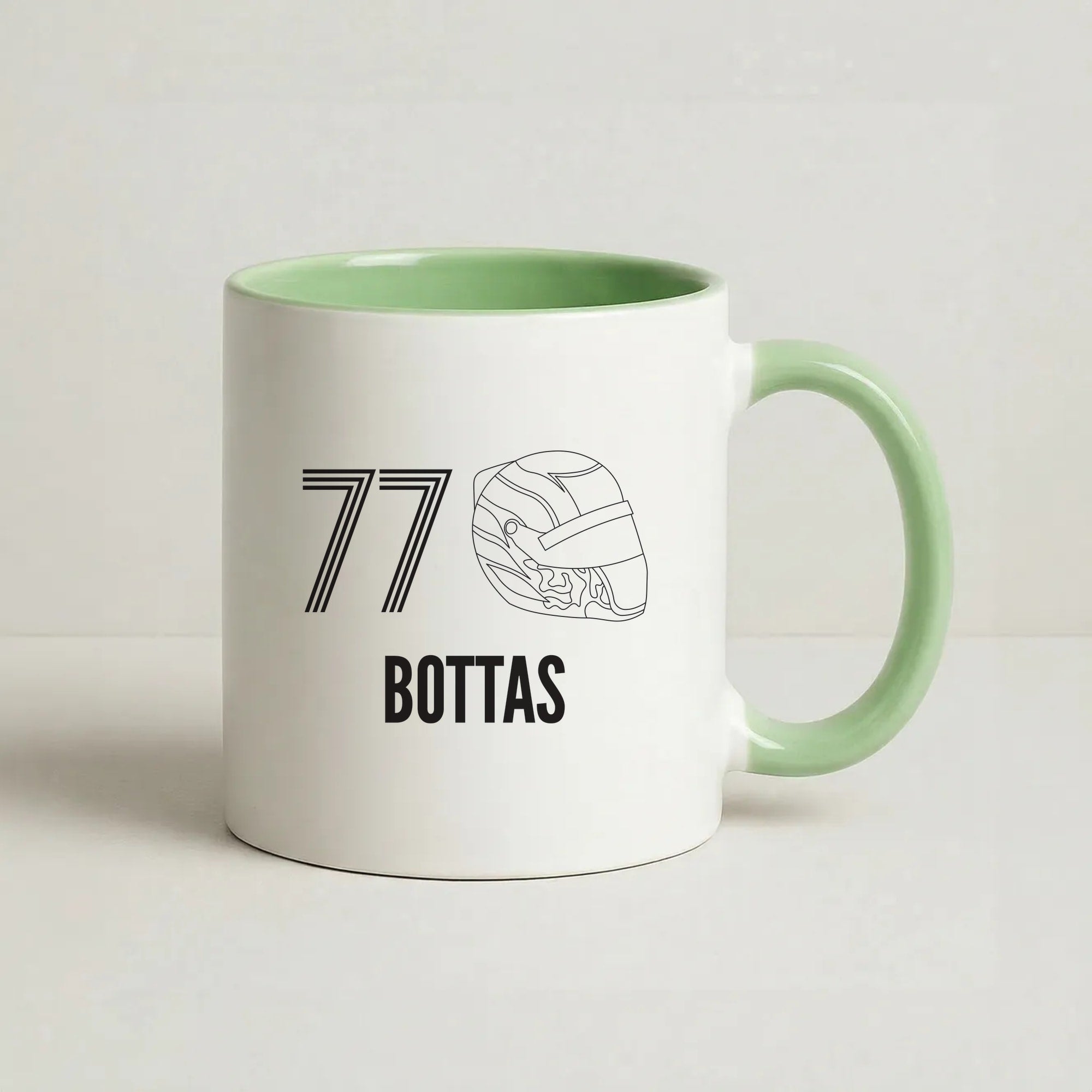 Bottas Helmet 2026 Coffee Green Mug
