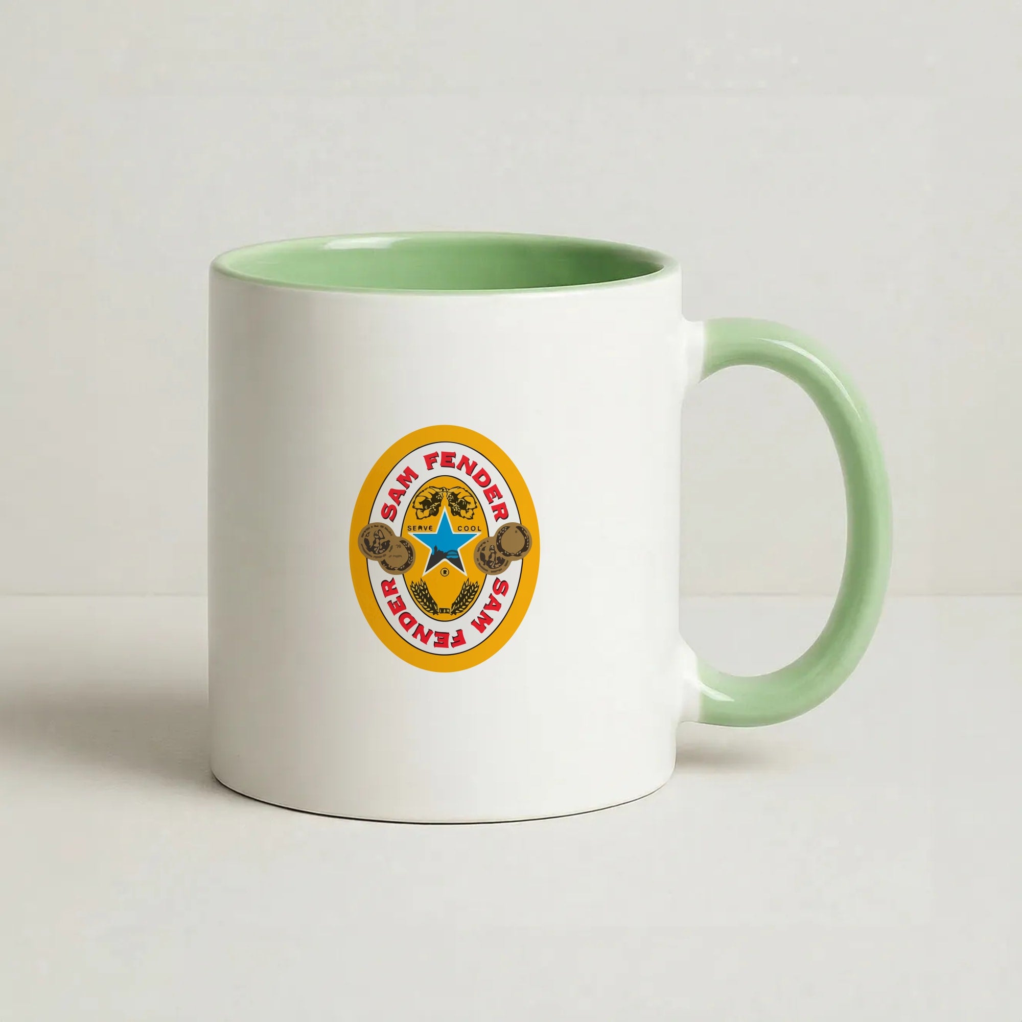 Fender Badge Coffee Green Mug