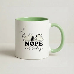 Nope, Not Today Coffee Green Mug
