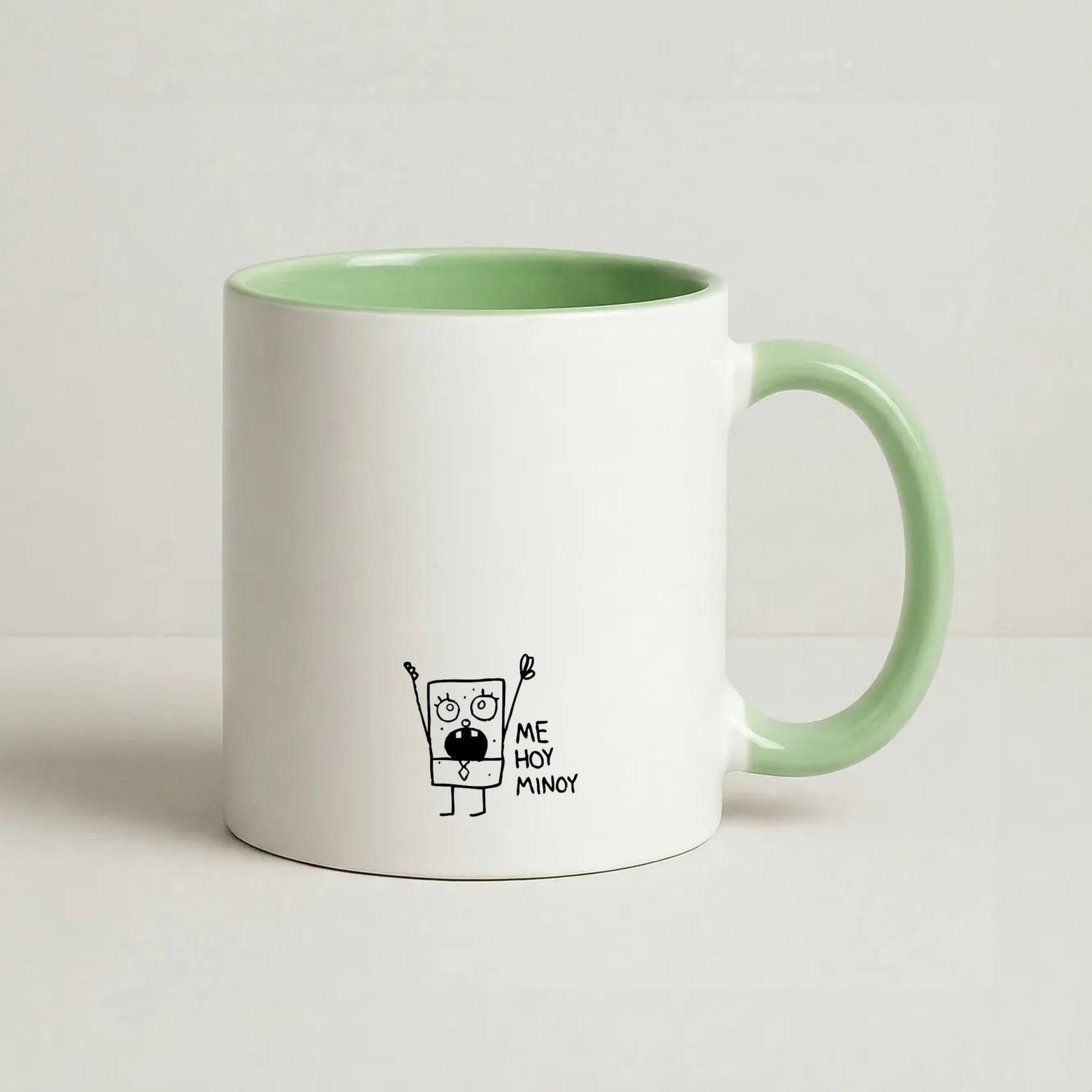 Doodlebob Me Hoy Minoy Coffee Green Mug