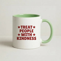 Treat People With Kindness Coffee Green Mug
