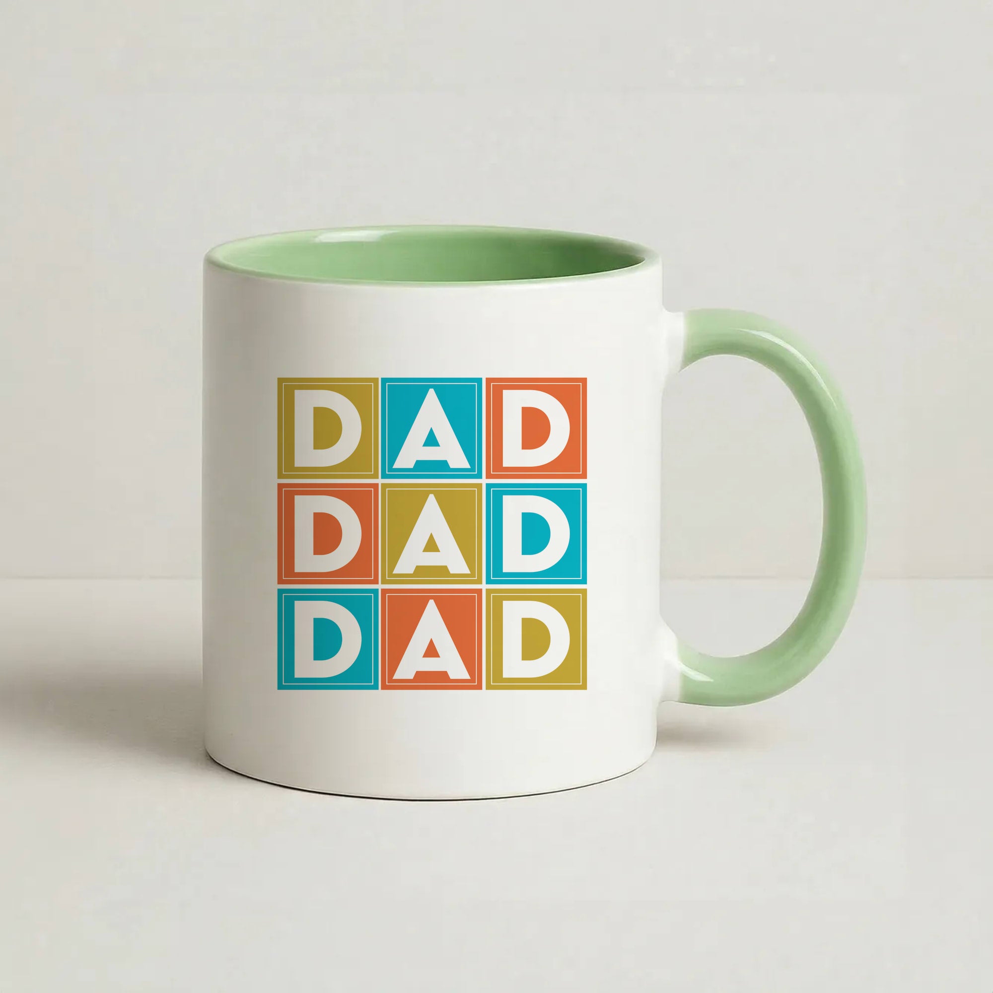 Dad Cubes Coffee Green Mug