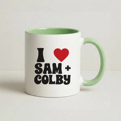 I Love S & C Coffee Green Mug