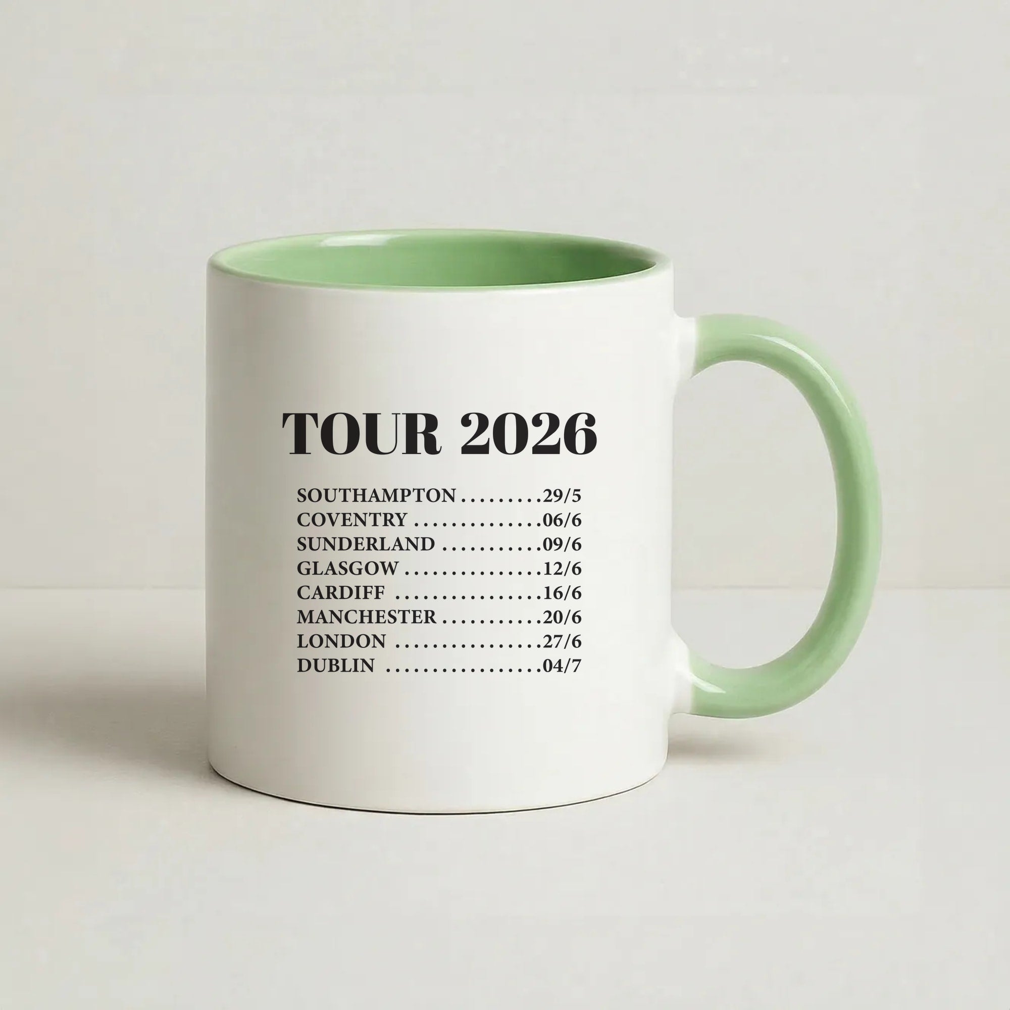 Band Tour 2026 Coffee Green Mug