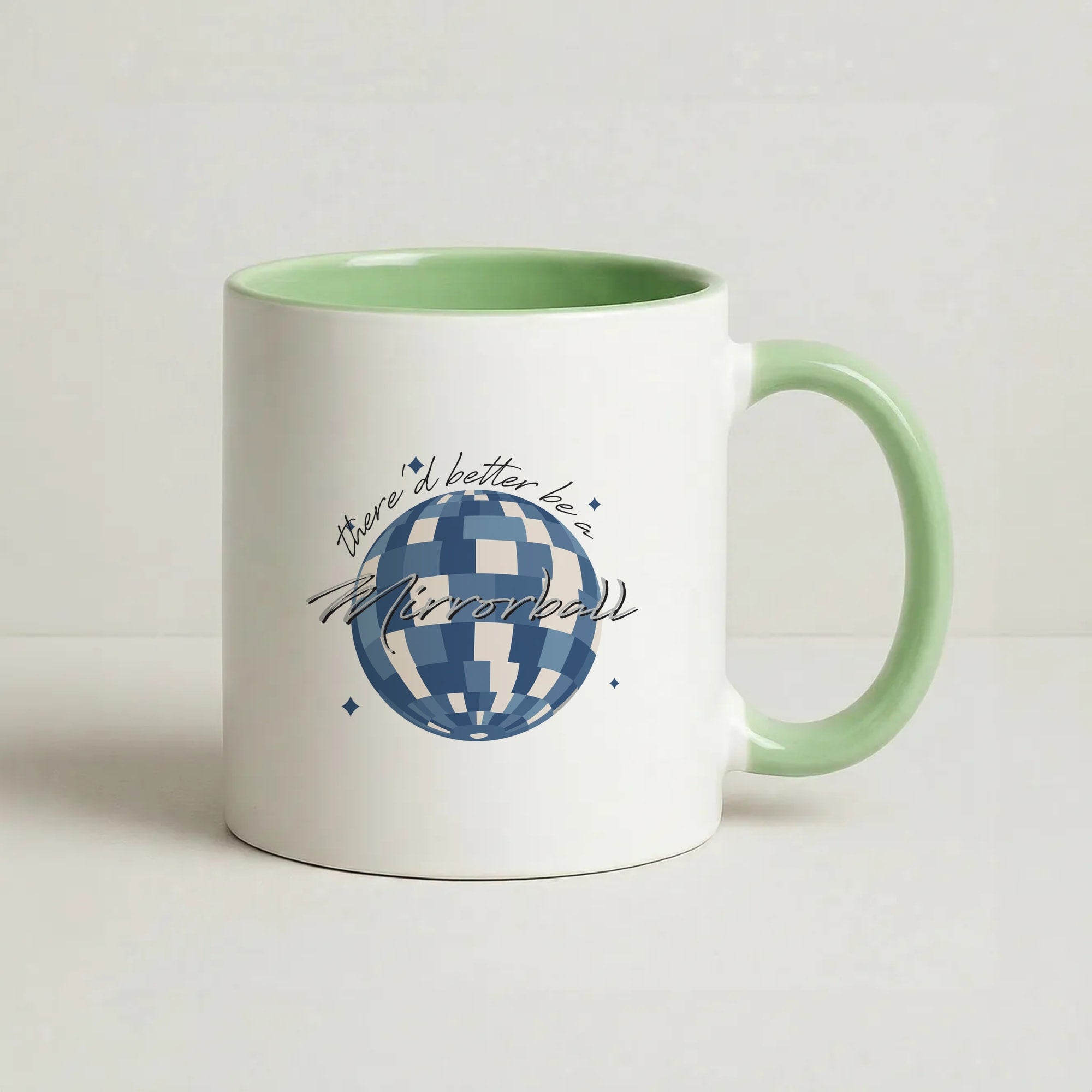 Mirrorball Coffee Green Mug