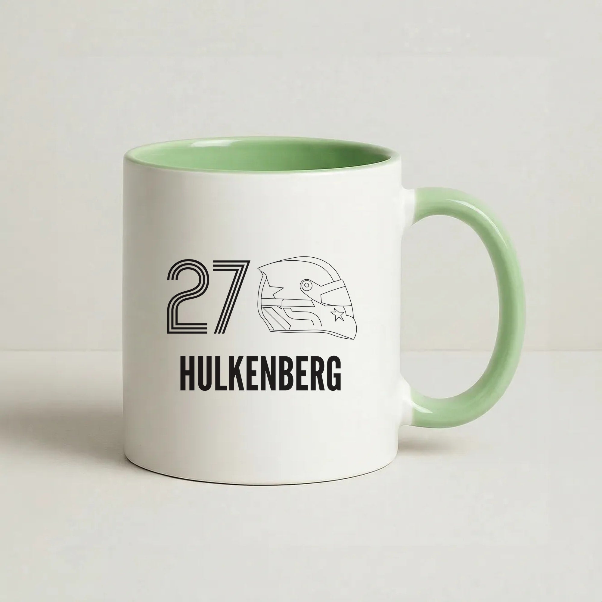 Hulkenberg Helmet 2026 Coffee Green Mug