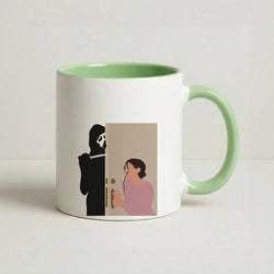 Tara And Ghostface - Scream Coffee Green Mug