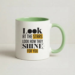 Look At The Stars Coffee Green Mug