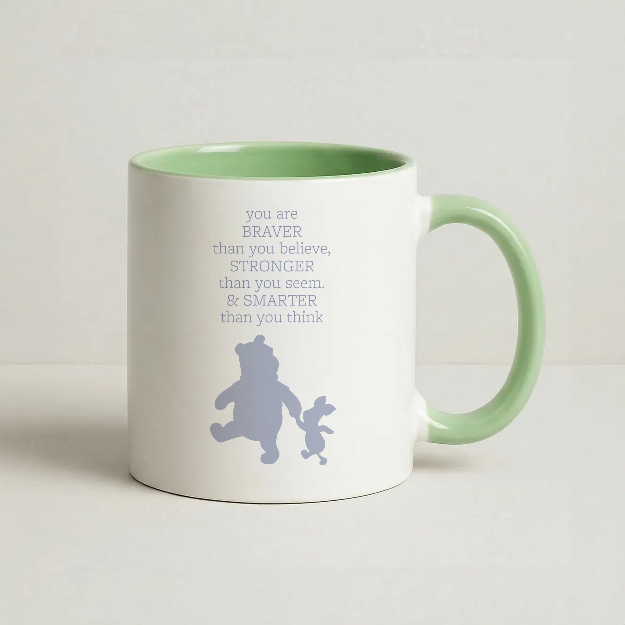 Braver, Stronger, Smarter Coffee Green Mug
