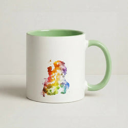 Watercolour Beauty Fairytale Coffee Green Mug