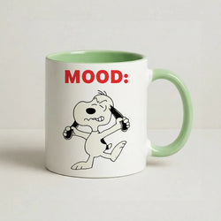 Mood Cartoon Beagle  Coffee Green Mug