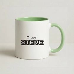 I Am Steve Coffee Green Mug