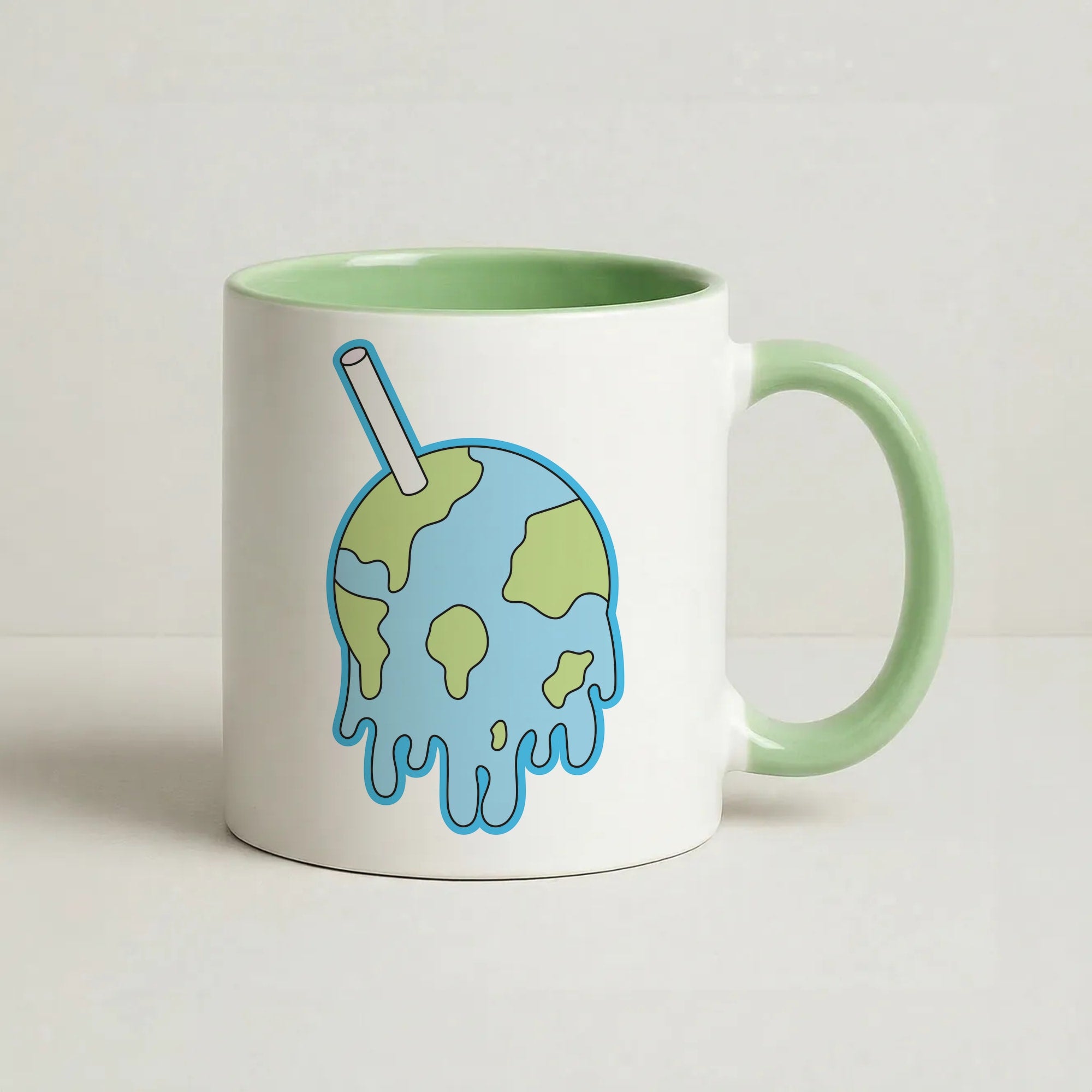 Straw - Juice Coffee Green Mug