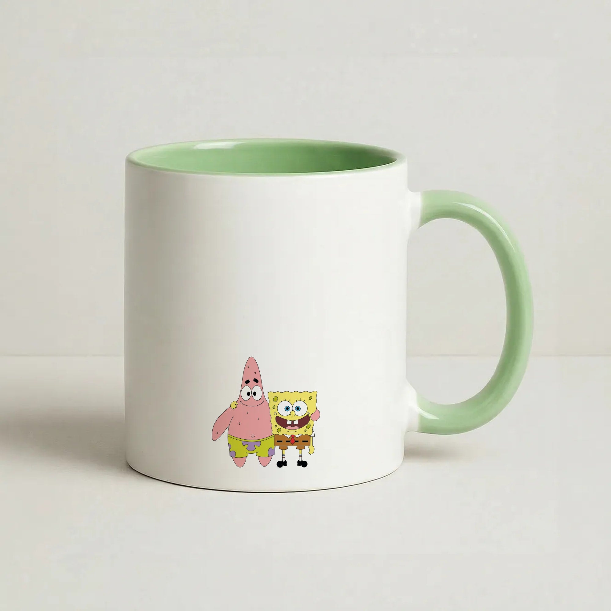 Patrick And Sponge Coffee Green Mug